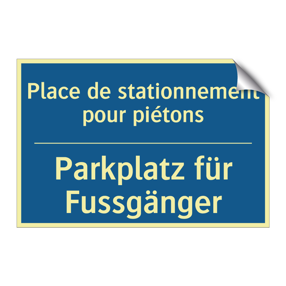 Parkplatz für Fussgänger - Place de stationnement pour piétons /.../