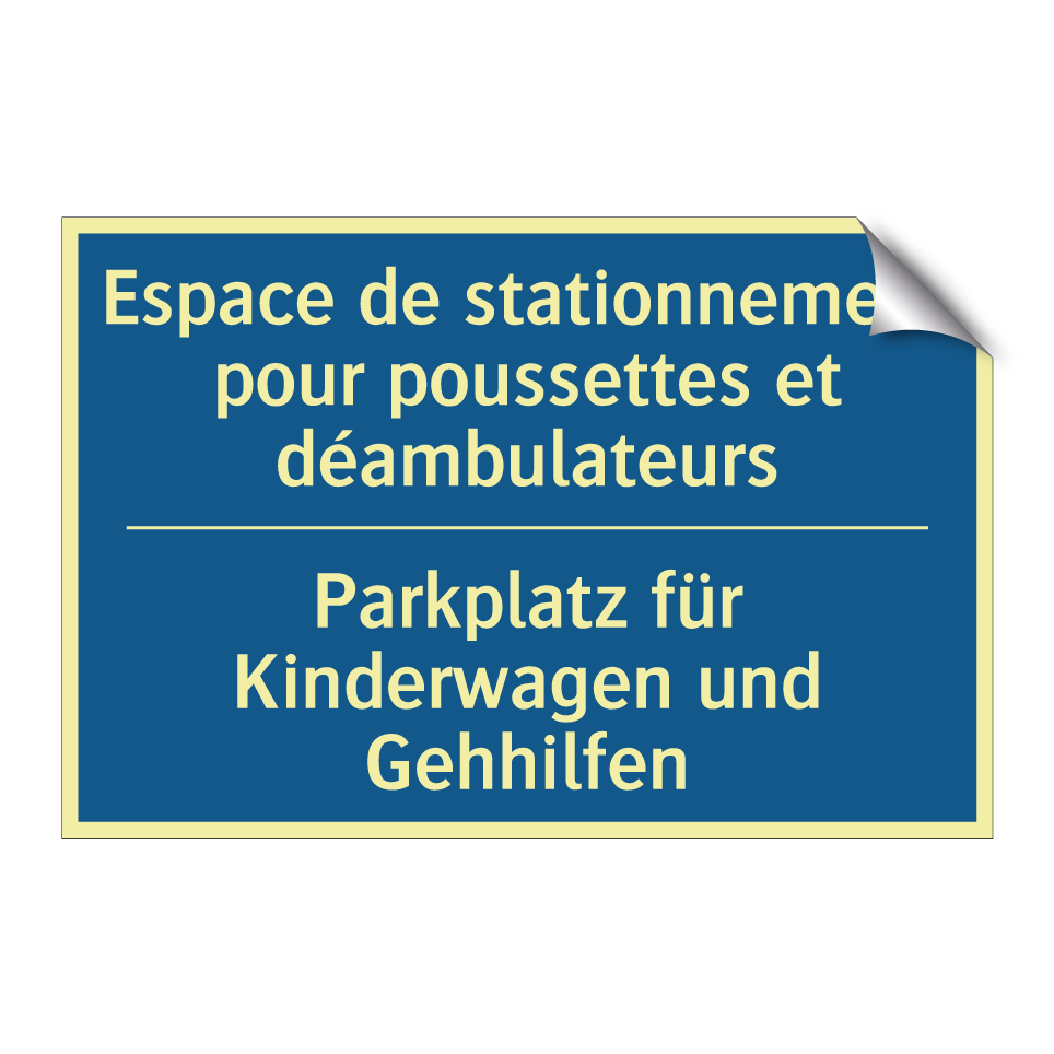 Parkplatz für Kinderwagen und /.../ - Espace de stationnement pour poussettes /.../