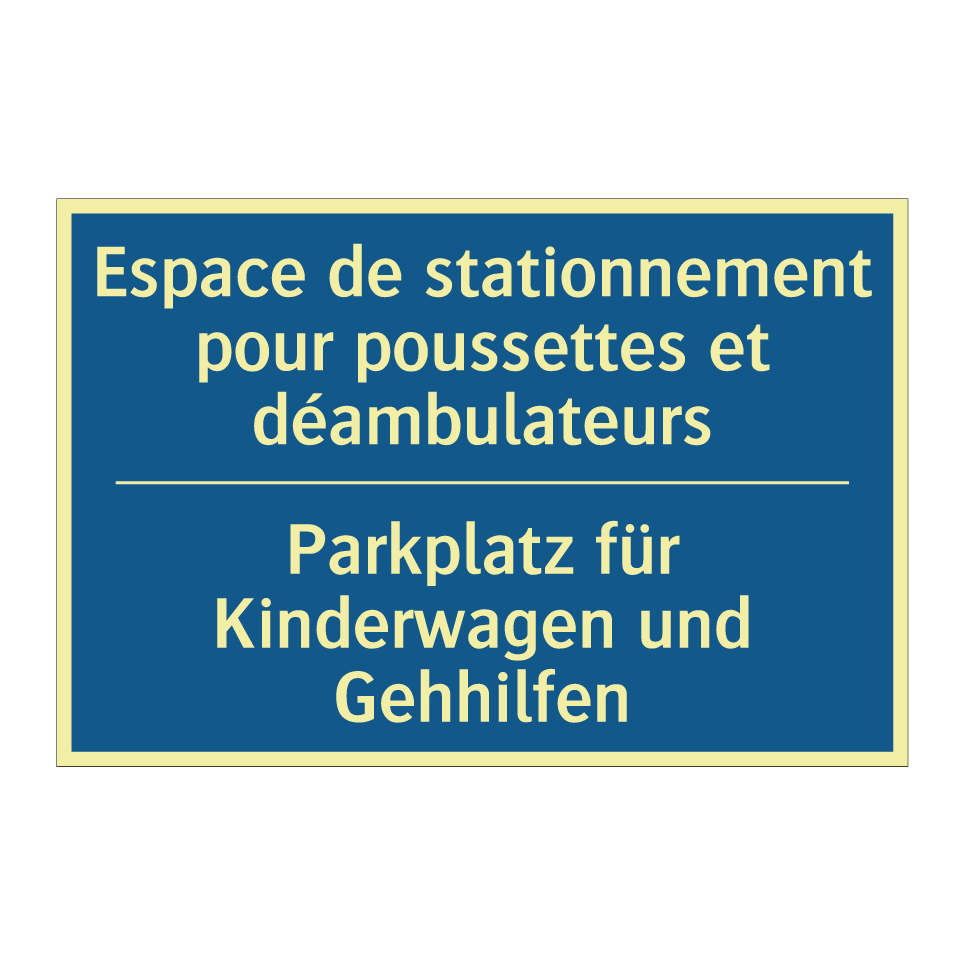 Parkplatz für Kinderwagen und /.../ - Espace de stationnement pour poussettes /.../