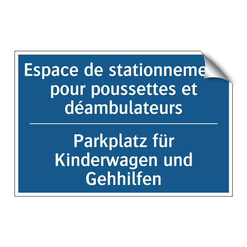 Parkplatz für Kinderwagen und /.../ - Espace de stationnement pour poussettes /.../