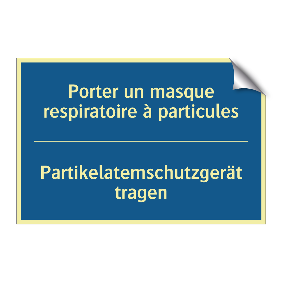 Partikelatemschutzgerät tragen - Porter un masque respiratoire /.../