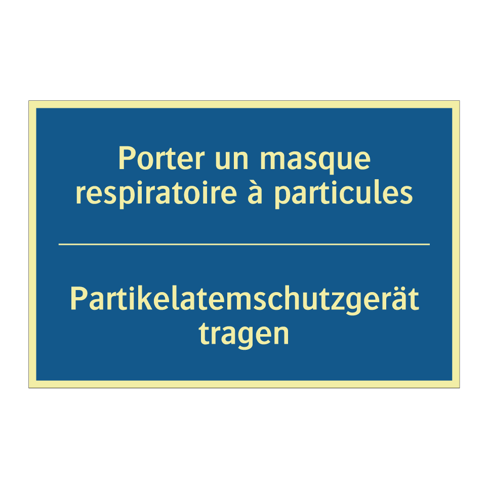 Partikelatemschutzgerät tragen - Porter un masque respiratoire /.../