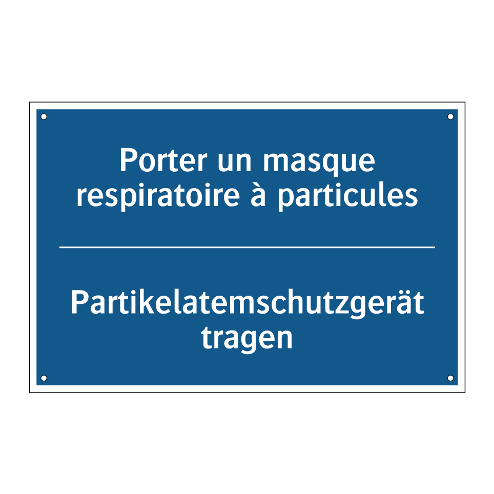 Partikelatemschutzgerät tragen - Porter un masque respiratoire /.../