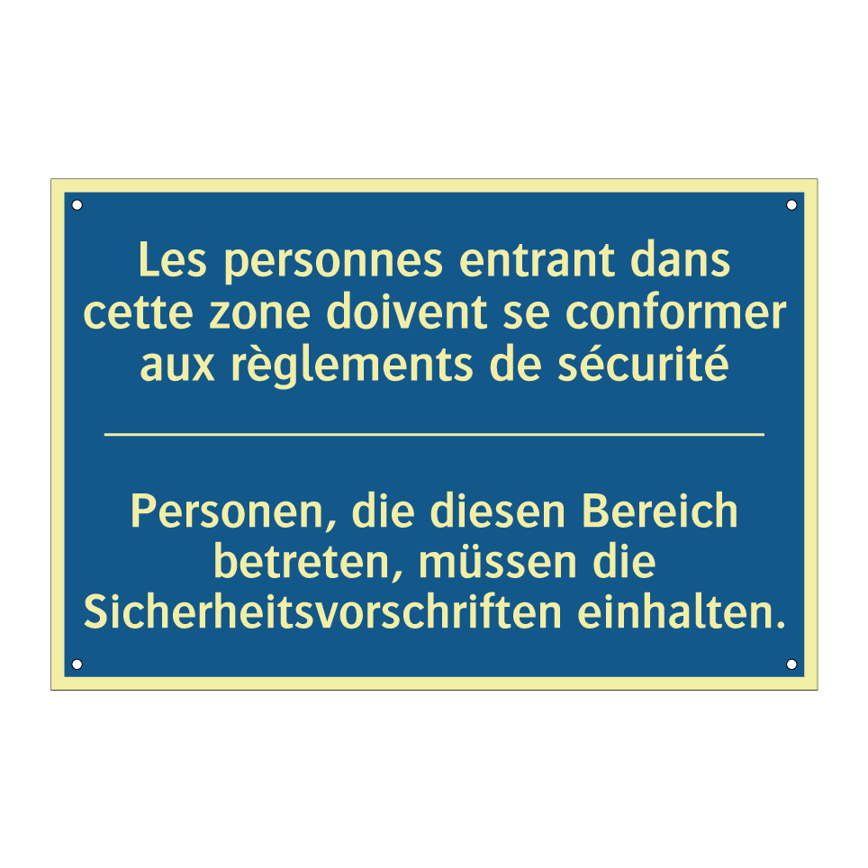 Personen, die diesen Bereich betreten, /.../ - Les personnes entrant dans cette /.../
