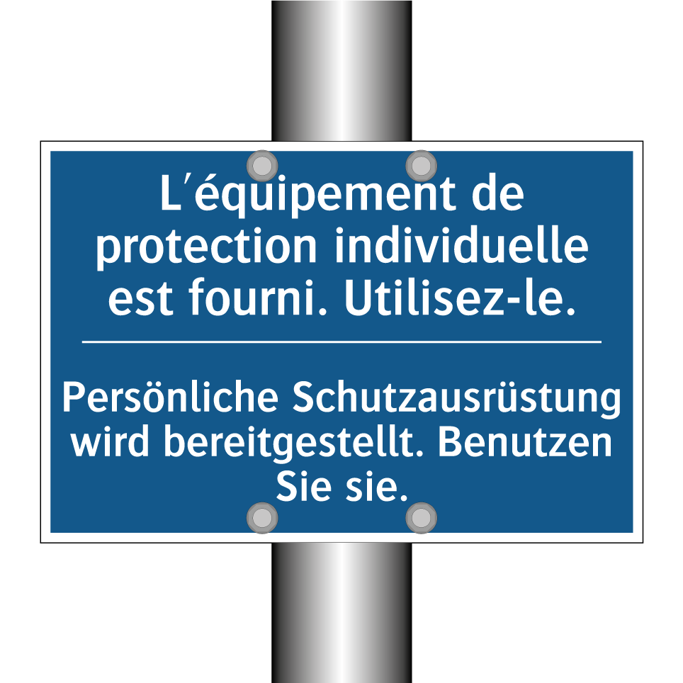Persönliche Schutzausrüstung wird /.../ - L'équipement de protection individuelle /.../
