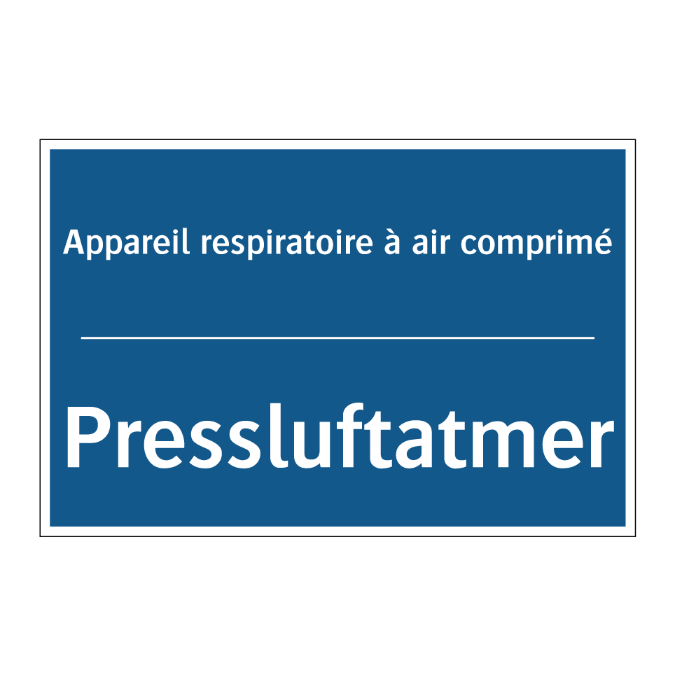 Pressluftatmer - Appareil respiratoire à air comprimé /.../