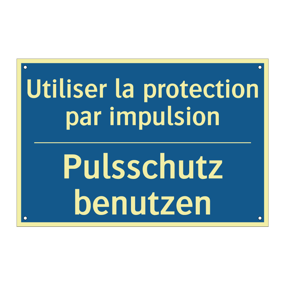 Pulsschutz benutzen - Utiliser la protection par impulsion /.../