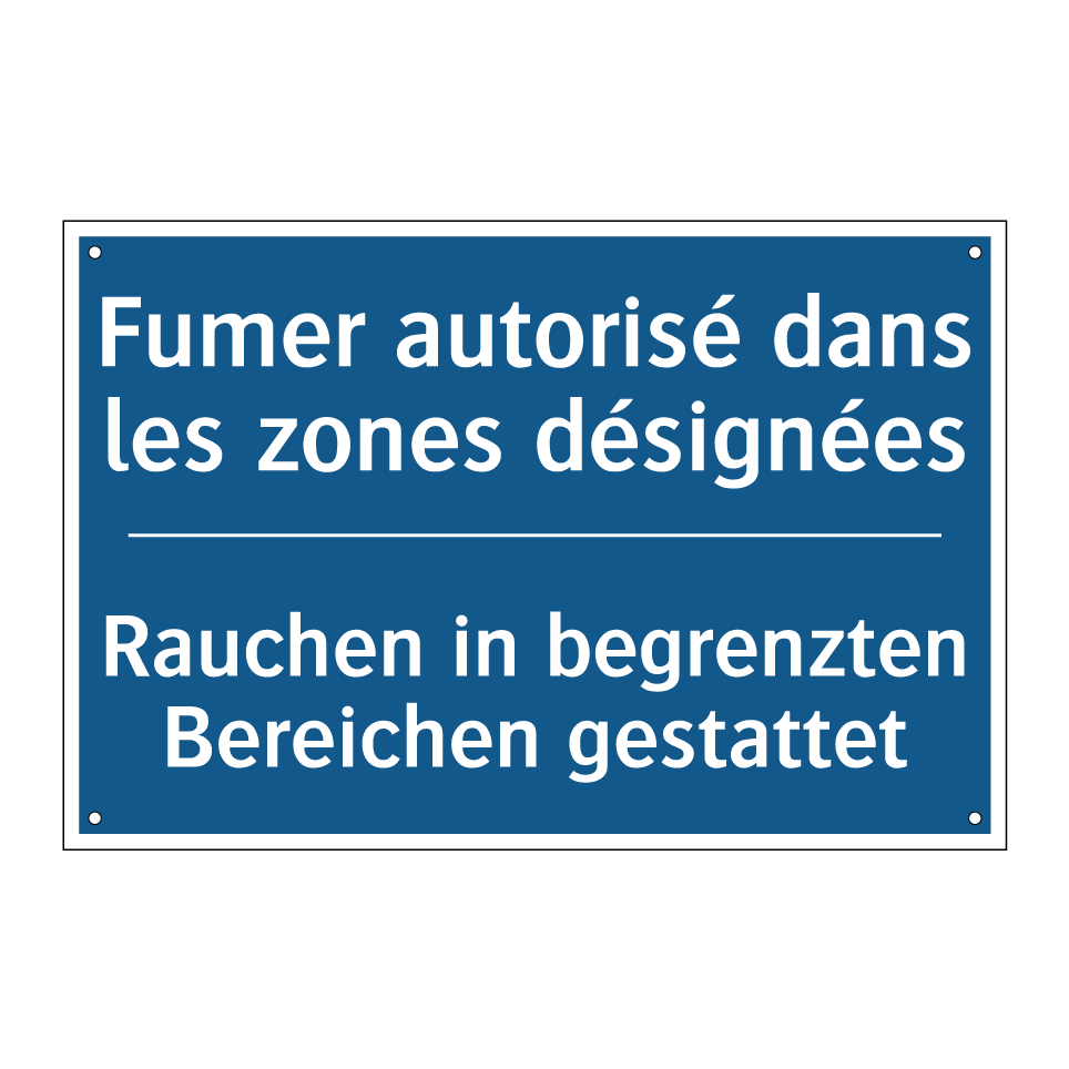 Rauchen in begrenzten Bereichen /.../ - Fumer autorisé dans les zones /.../