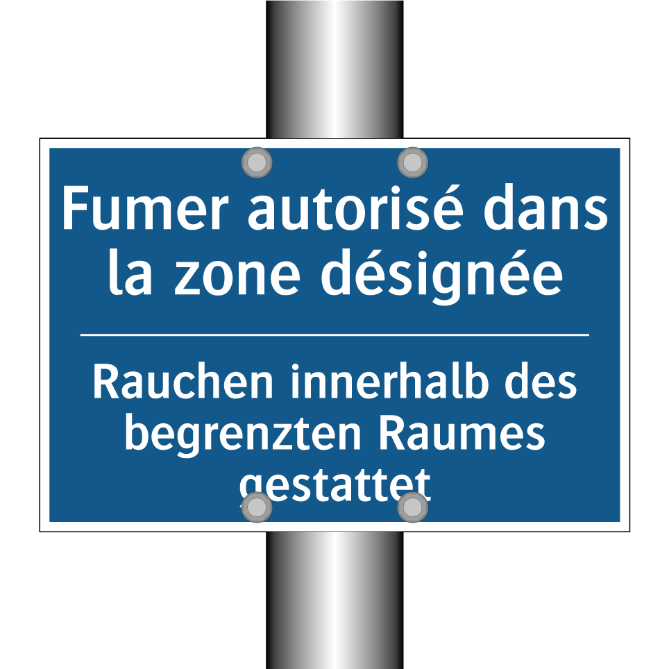 Rauchen innerhalb des begrenzten /.../ - Fumer autorisé dans la zone désignée /.../