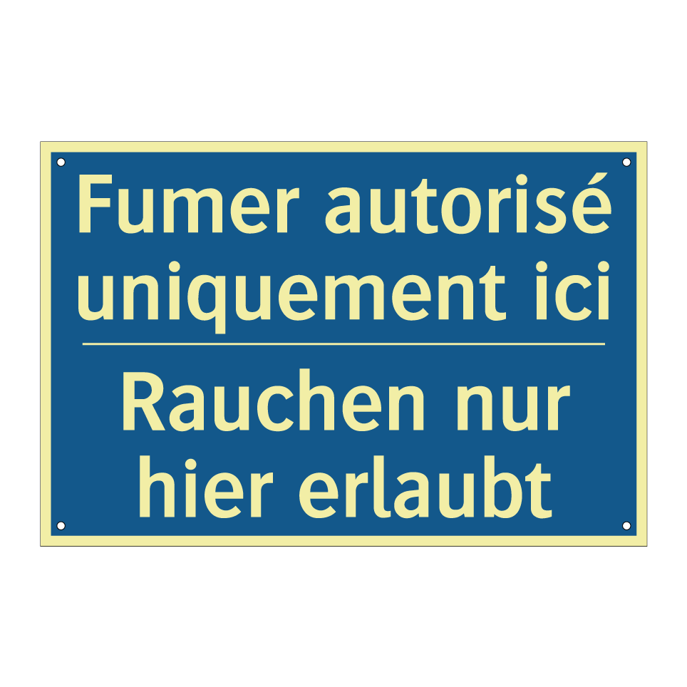 Rauchen nur hier erlaubt - Fumer autorisé uniquement ici
