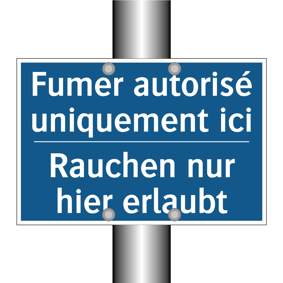 Rauchen nur hier erlaubt - Fumer autorisé uniquement ici