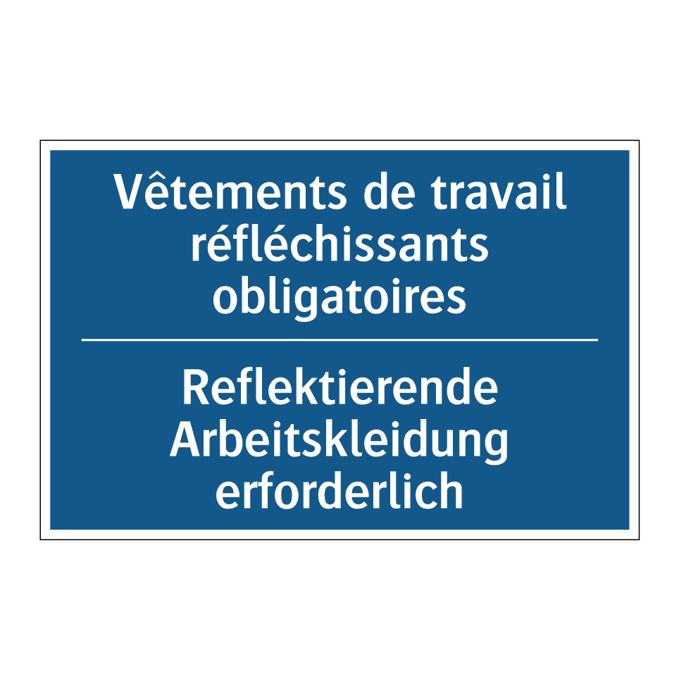 Reflektierende Arbeitskleidung /.../ - Vêtements de travail réfléchissants /.../