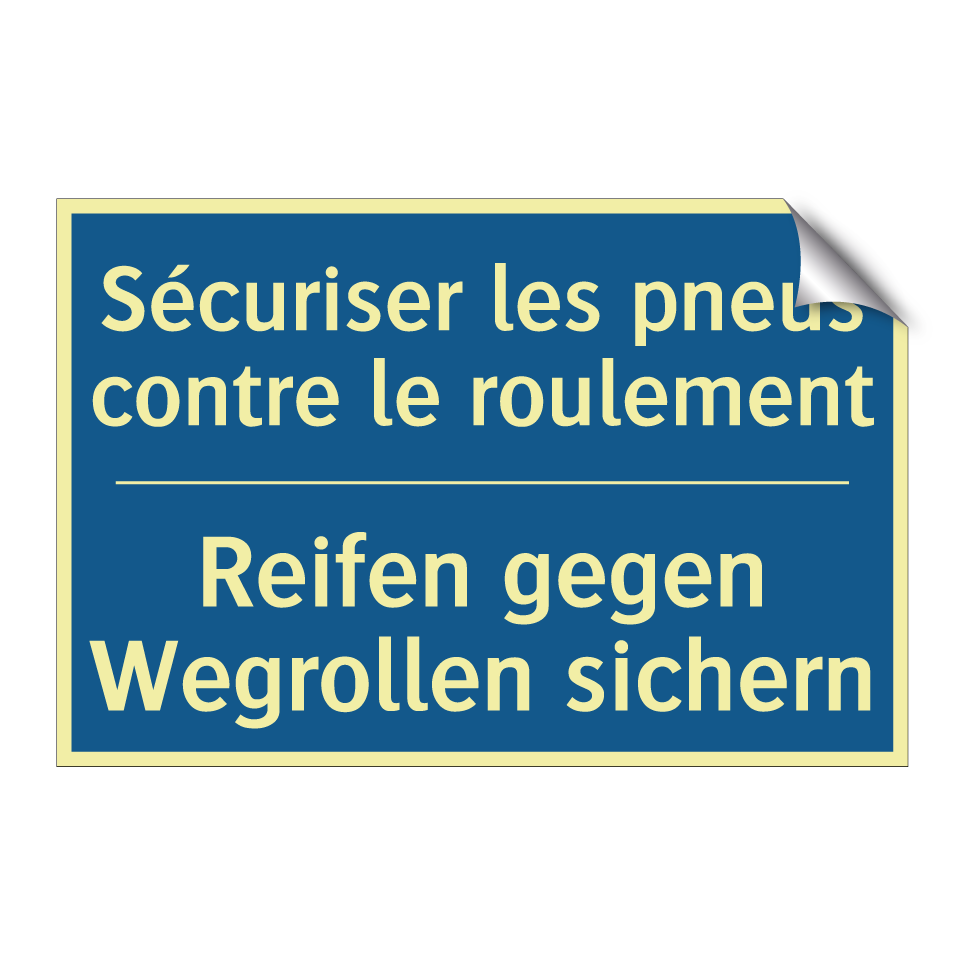Reifen gegen Wegrollen sichern - Sécuriser les pneus contre le /.../