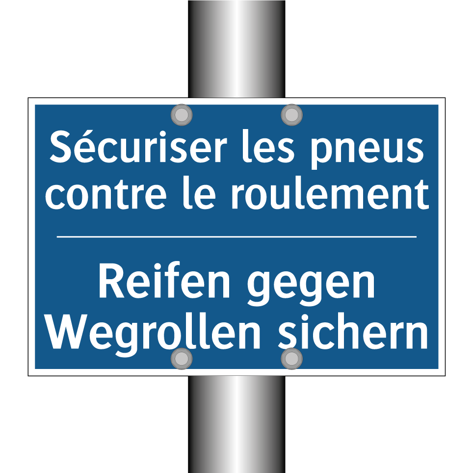 Reifen gegen Wegrollen sichern - Sécuriser les pneus contre le /.../