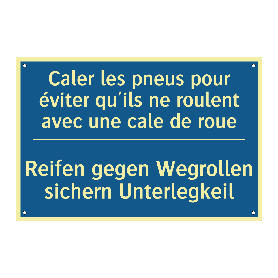 Reifen gegen Wegrollen sichern /.../ - Caler les pneus pour éviter qu'ils /.../