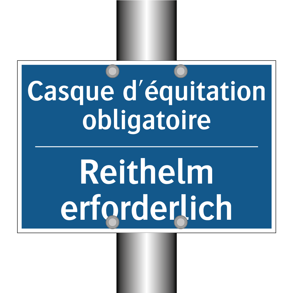Reithelm erforderlich - Casque d'équitation obligatoire /.../
