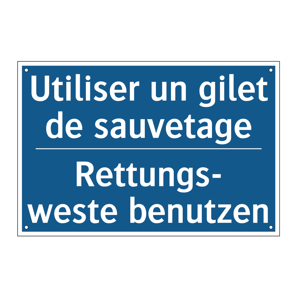 Rettungs- weste benutzen - Utiliser un gilet de sauvetage