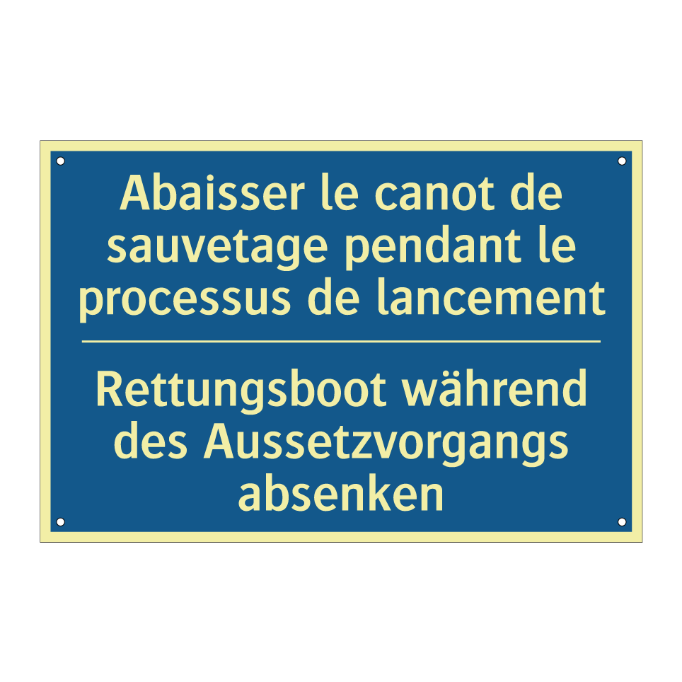 Rettungsboot während des Aussetzvorgangs /.../ - Abaisser le canot de sauvetage /.../