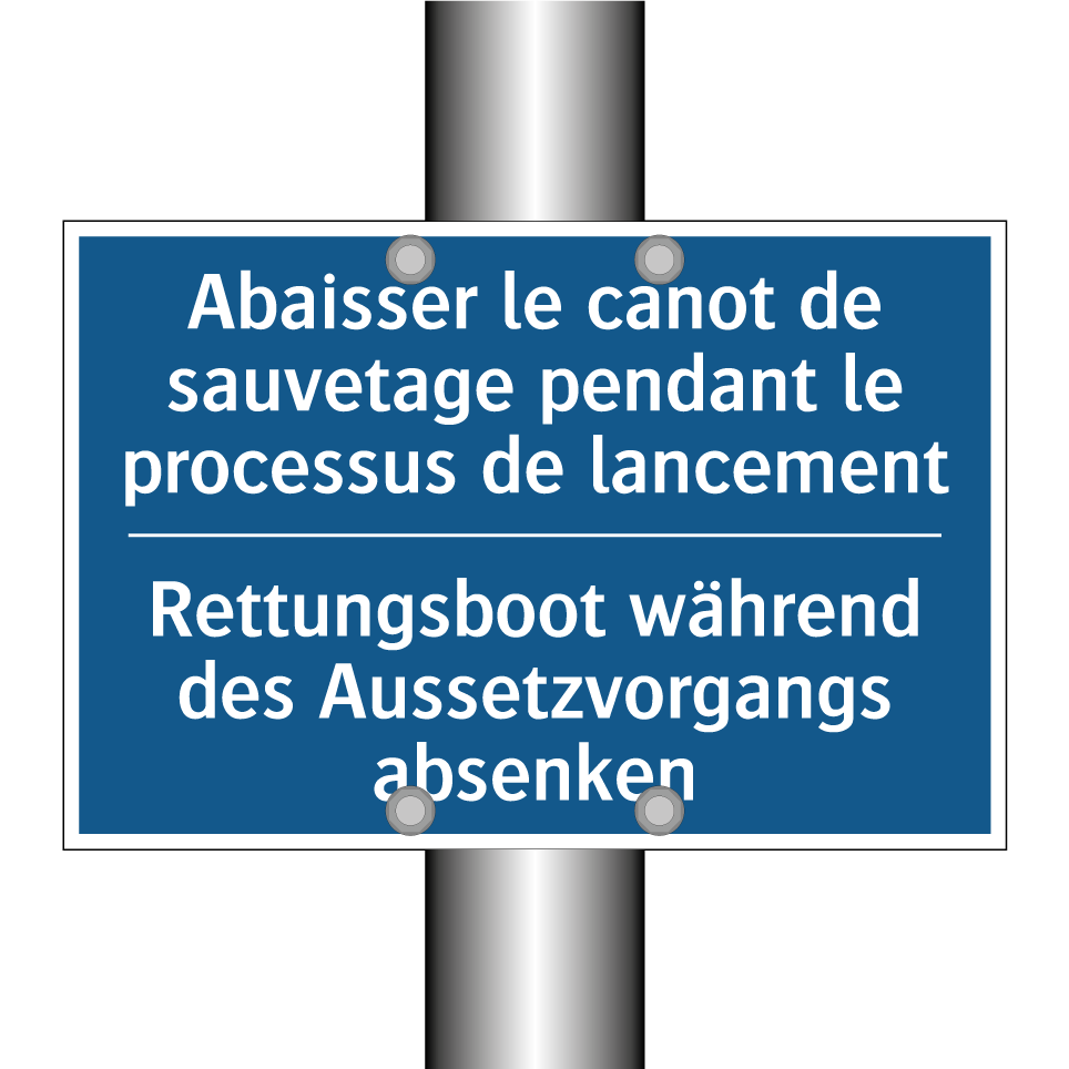 Rettungsboot während des Aussetzvorgangs /.../ - Abaisser le canot de sauvetage /.../