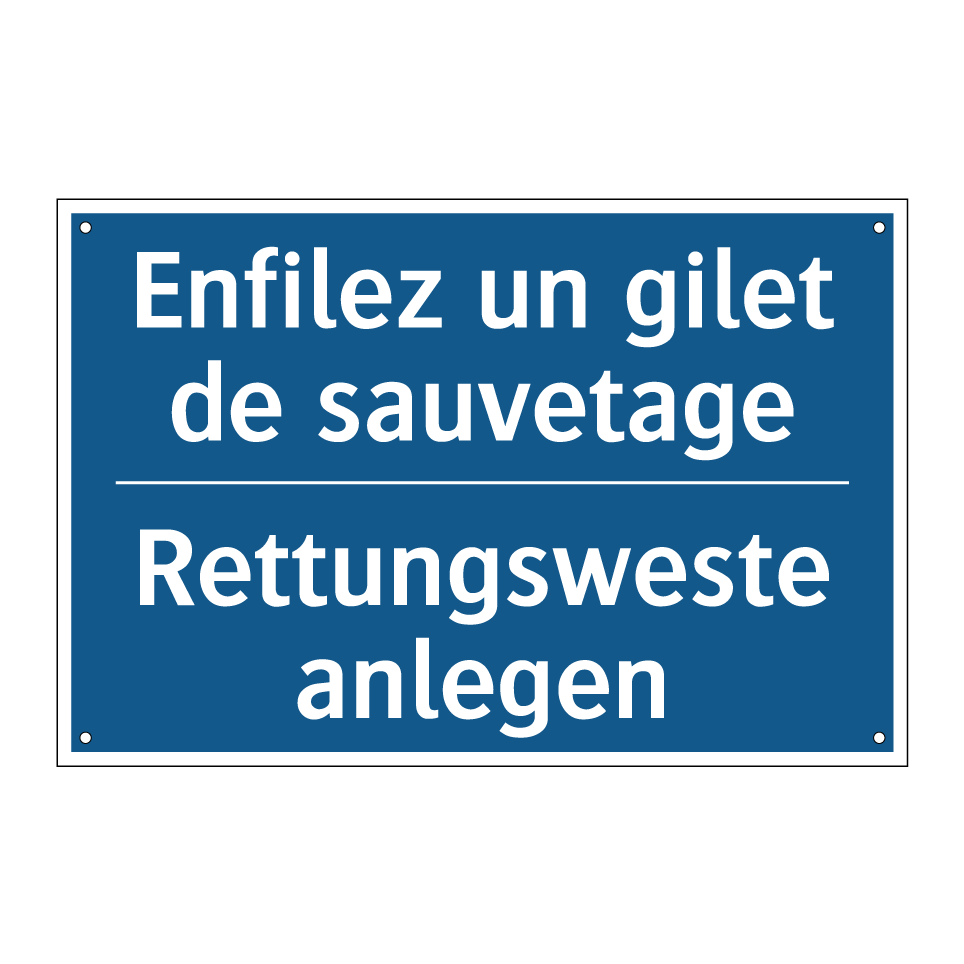 Rettungsweste anlegen - Enfilez un gilet de sauvetage