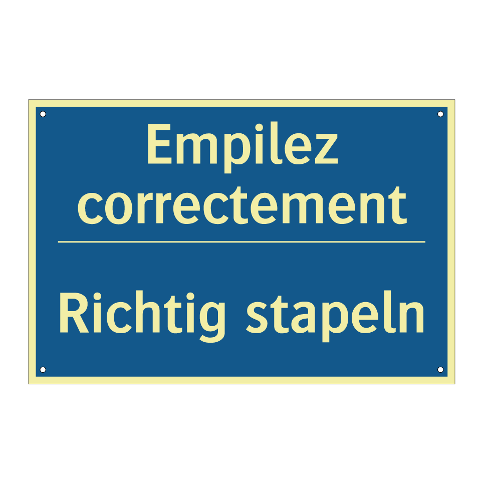 Richtig stapeln - Empilez correctement