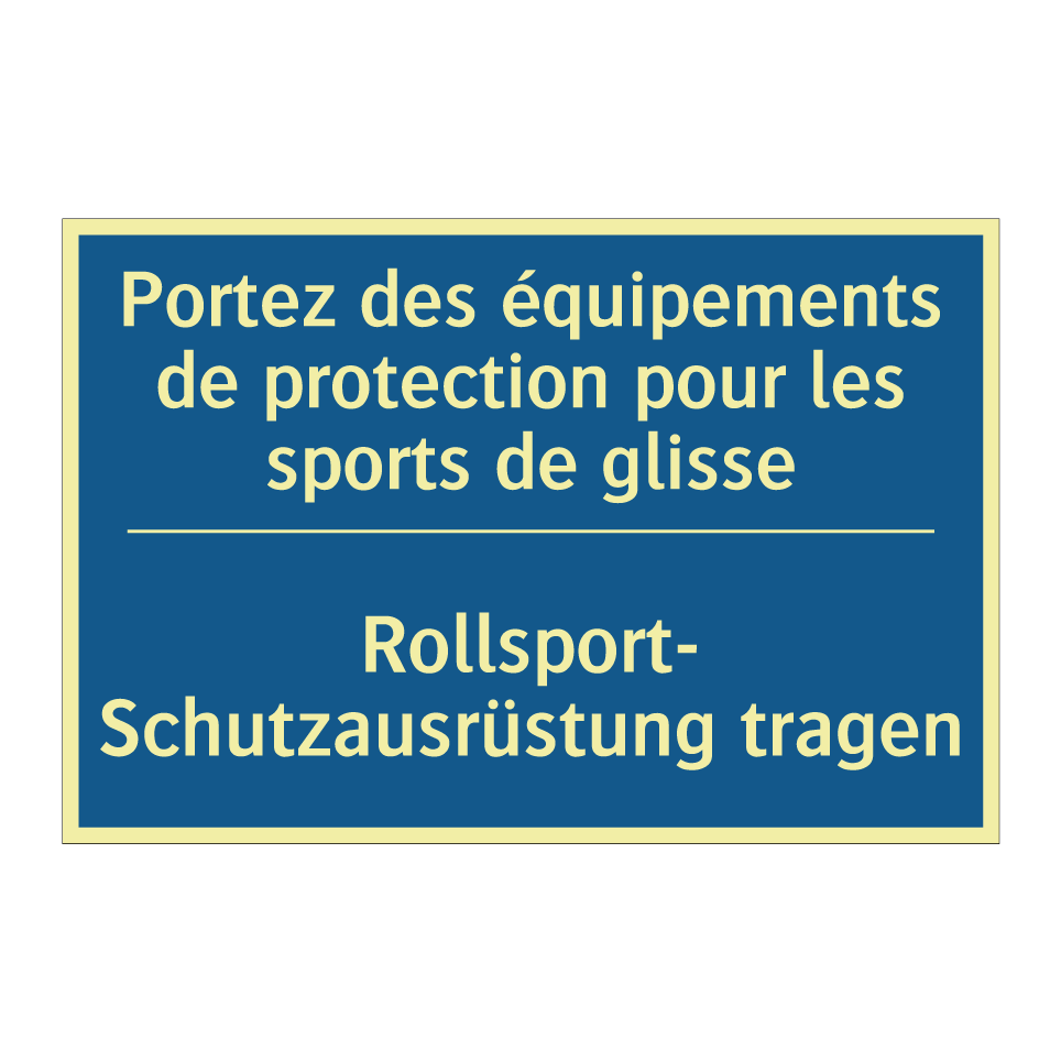 Rollsport- Schutzausrüstung tragen /.../ - Portez des équipements de protection /.../