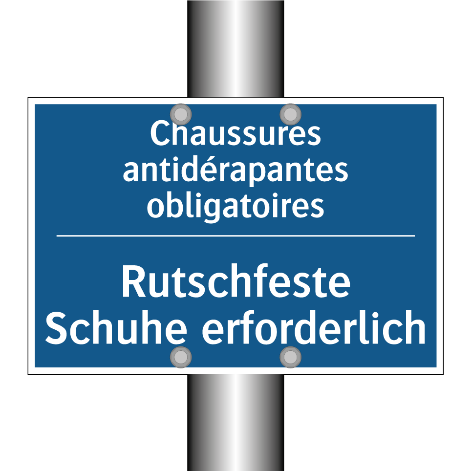 Rutschfeste Schuhe erforderlich /.../ - Chaussures antidérapantes obligatoires /.../
