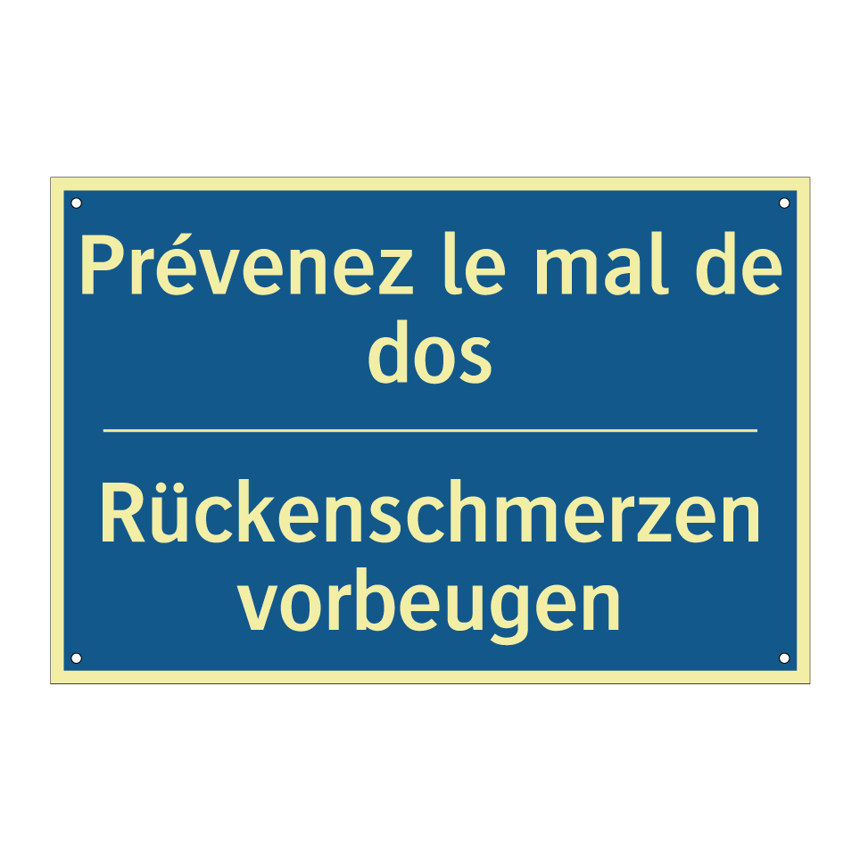 Rückenschmerzen vorbeugen - Prévenez le mal de dos