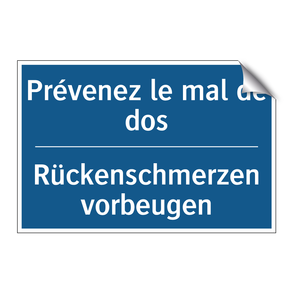 Rückenschmerzen vorbeugen - Prévenez le mal de dos
