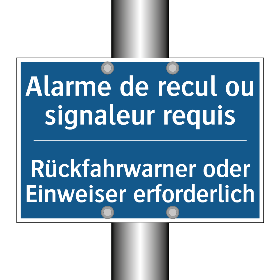 Rückfahrwarner oder Einweiser /.../ - Alarme de recul ou signaleur requis /.../