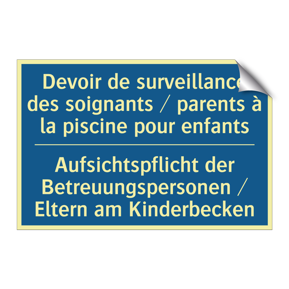 Aufsichtspflicht der Betreuungspersonen /.../ - Devoir de surveillance des soignants /.../