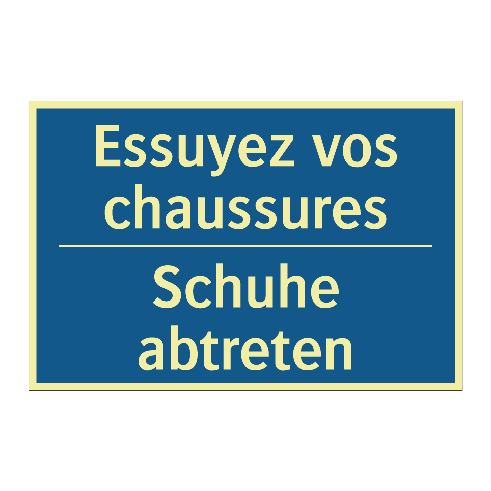 Schuhe abtreten - Essuyez vos chaussures