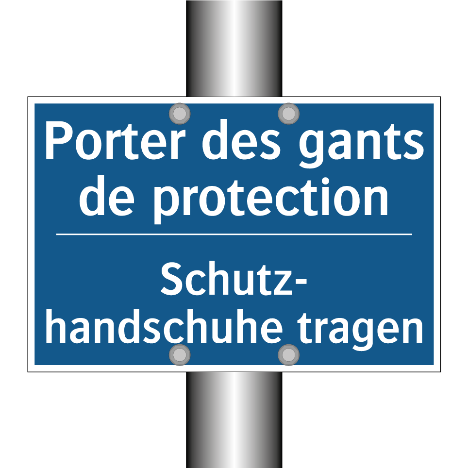 Schutz- handschuhe tragen - Porter des gants de protection