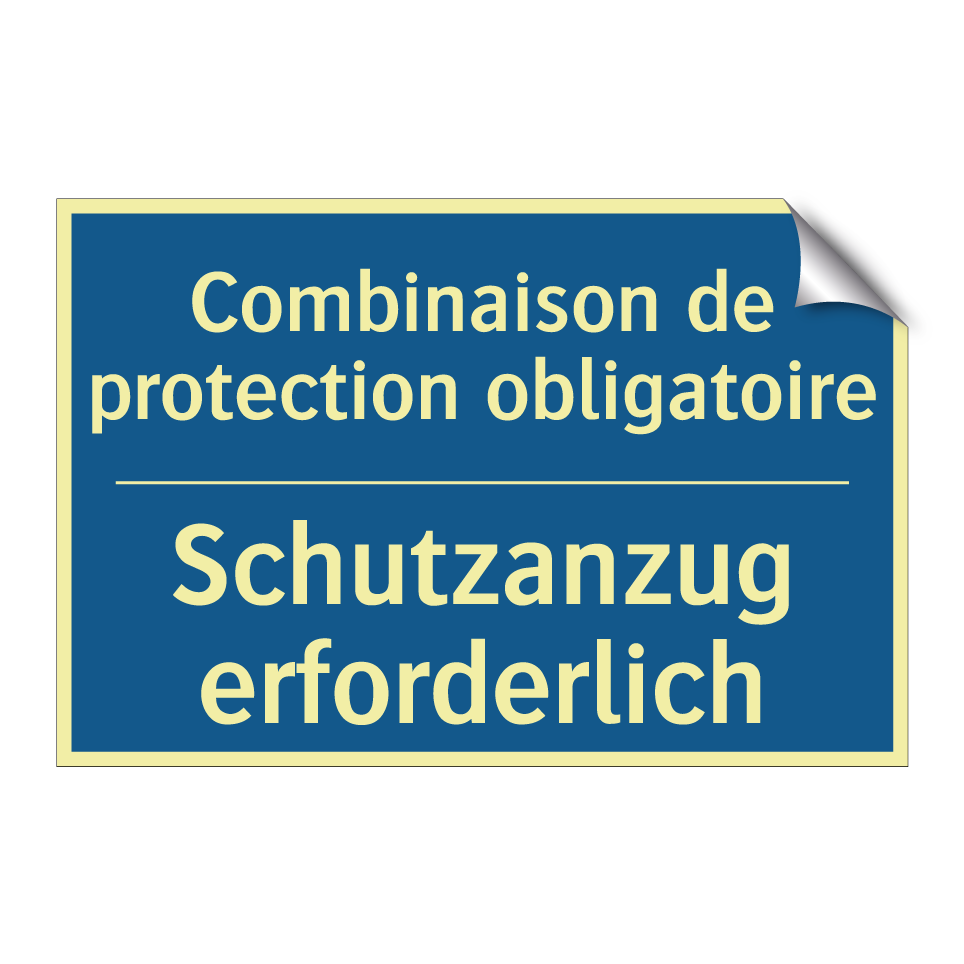 Schutzanzug erforderlich - Combinaison de sécurité obligatoire /.../