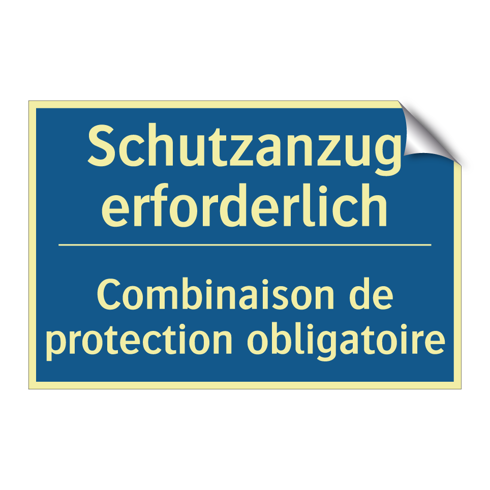 Schutzanzug erforderlich - Combinaison de protection obligatoire /.../