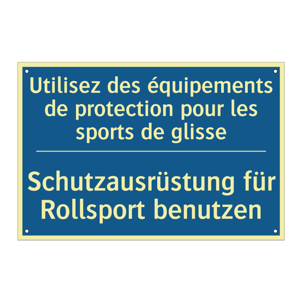 Schutzausrüstung für Rollsport /.../ - Utilisez des équipements de protection /.../