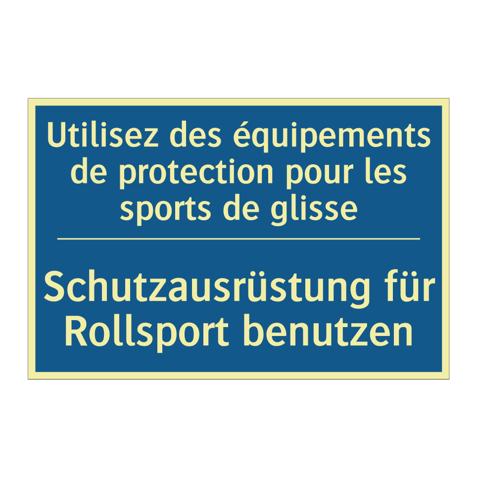 Schutzausrüstung für Rollsport /.../ - Utilisez des équipements de protection /.../