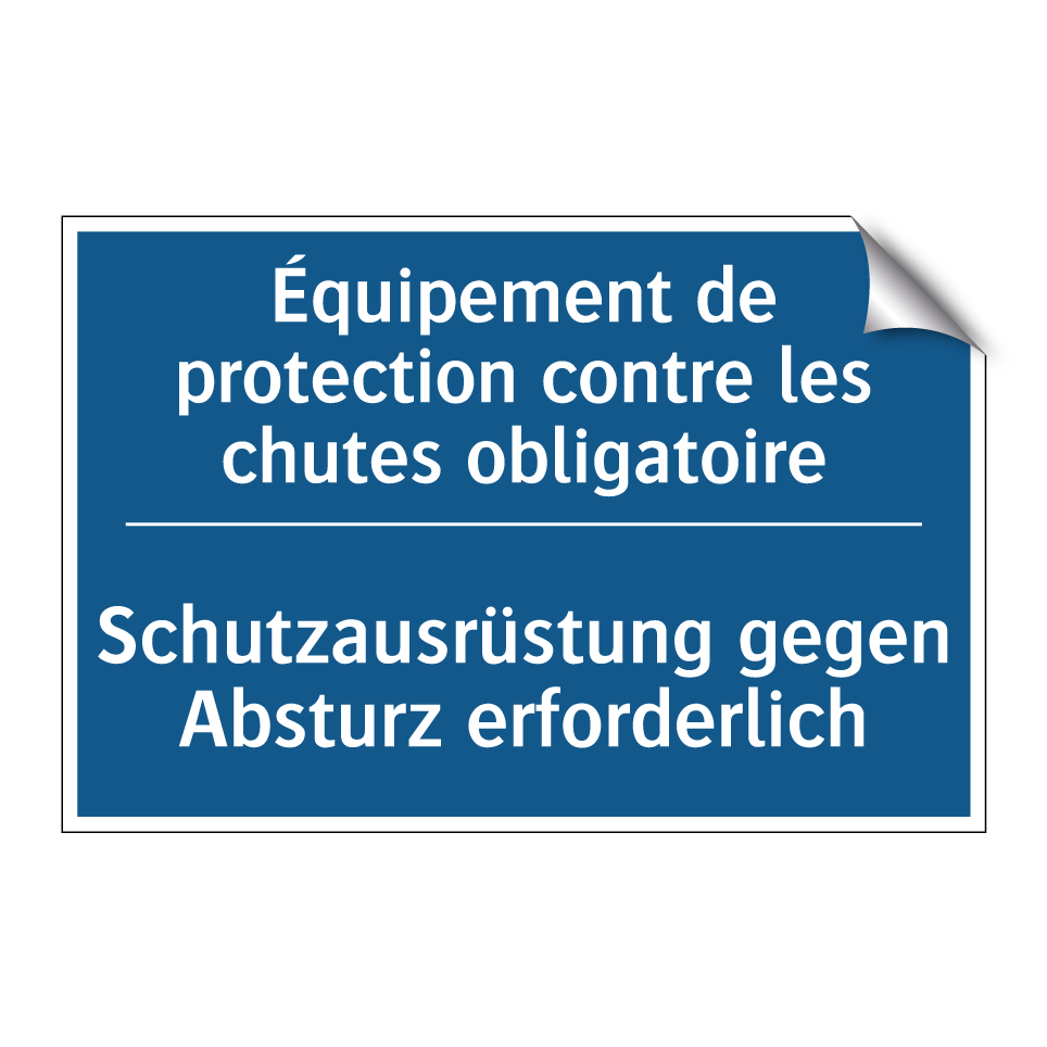 Schutzausrüstung gegen Absturz /.../ - Équipement de protection contre /.../