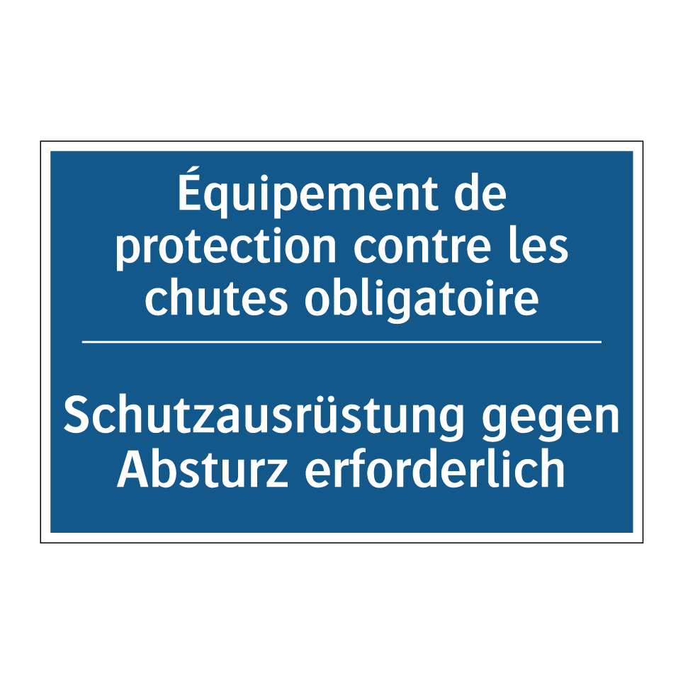 Schutzausrüstung gegen Absturz /.../ - Équipement de protection contre /.../