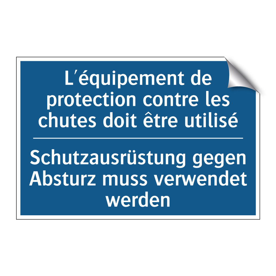 Schutzausrüstung gegen Absturz /.../ - L'équipement de protection contre /.../