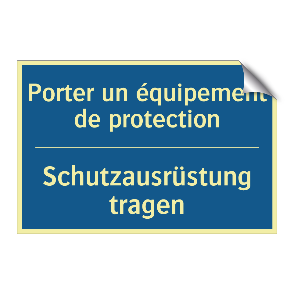Schutzausrüstung tragen - Porter un équipement de protection /.../