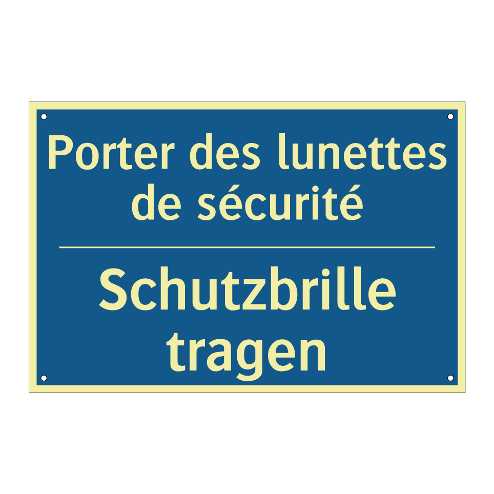 Schutzbrille tragen - Porter des lunettes de sécurité /.../