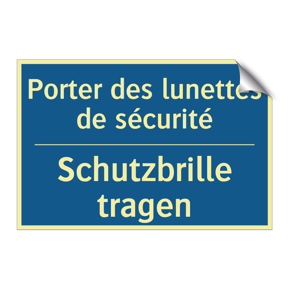 Schutzbrille tragen - Porter des lunettes de sécurité /.../