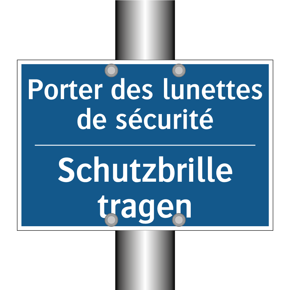 Schutzbrille tragen - Porter des lunettes de sécurité /.../