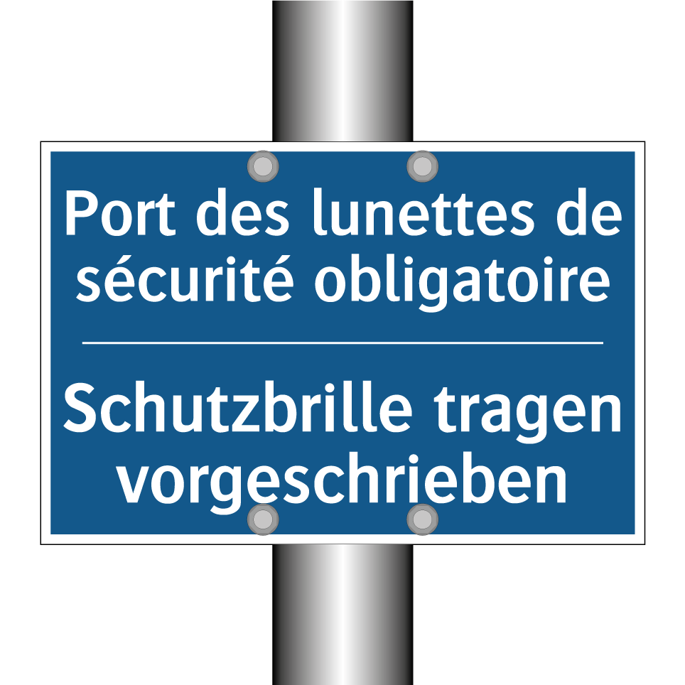 Schutzbrille tragen vorgeschrieben /.../ - Port des lunettes de sécurité /.../