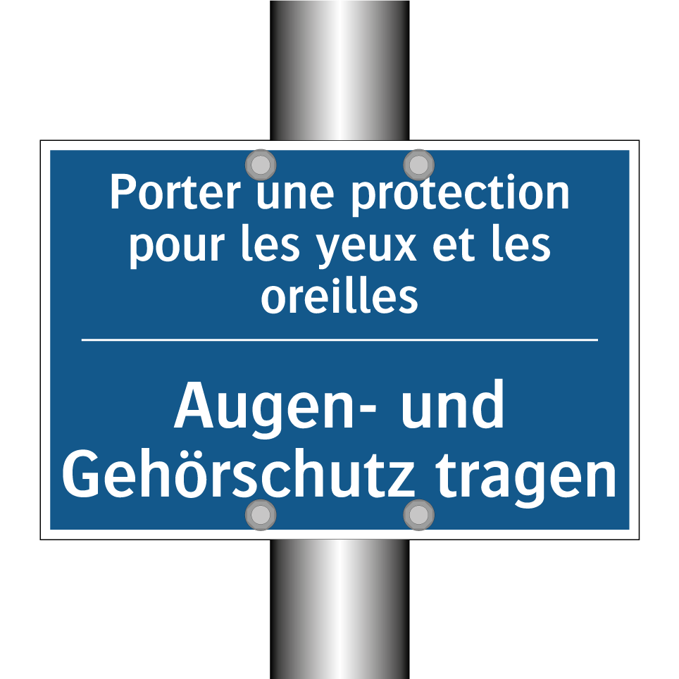 Augen- und Gehörschutz tragen - Porter une protection pour les /.../