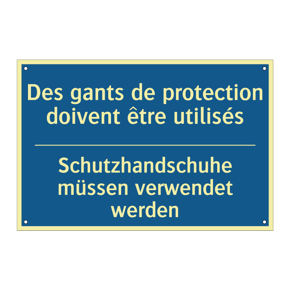 Schutzhandschuhe müssen verwendet /.../ - Des gants de protection doivent /.../