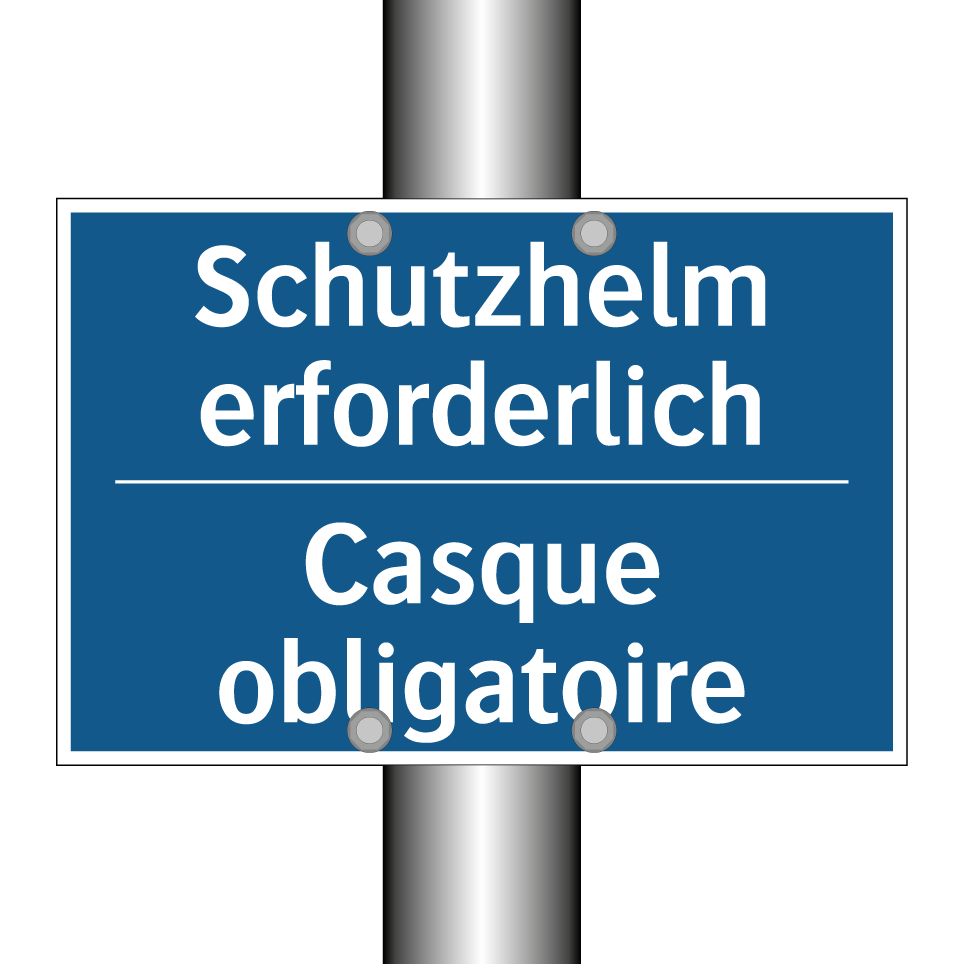 Schutzhelm erforderlich - Casque obligatoire