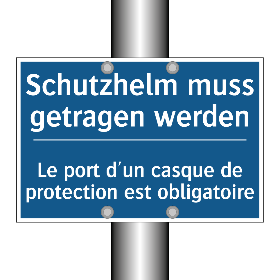 Schutzhelm muss getragen werden /.../ - Le port d'un casque de protection /.../