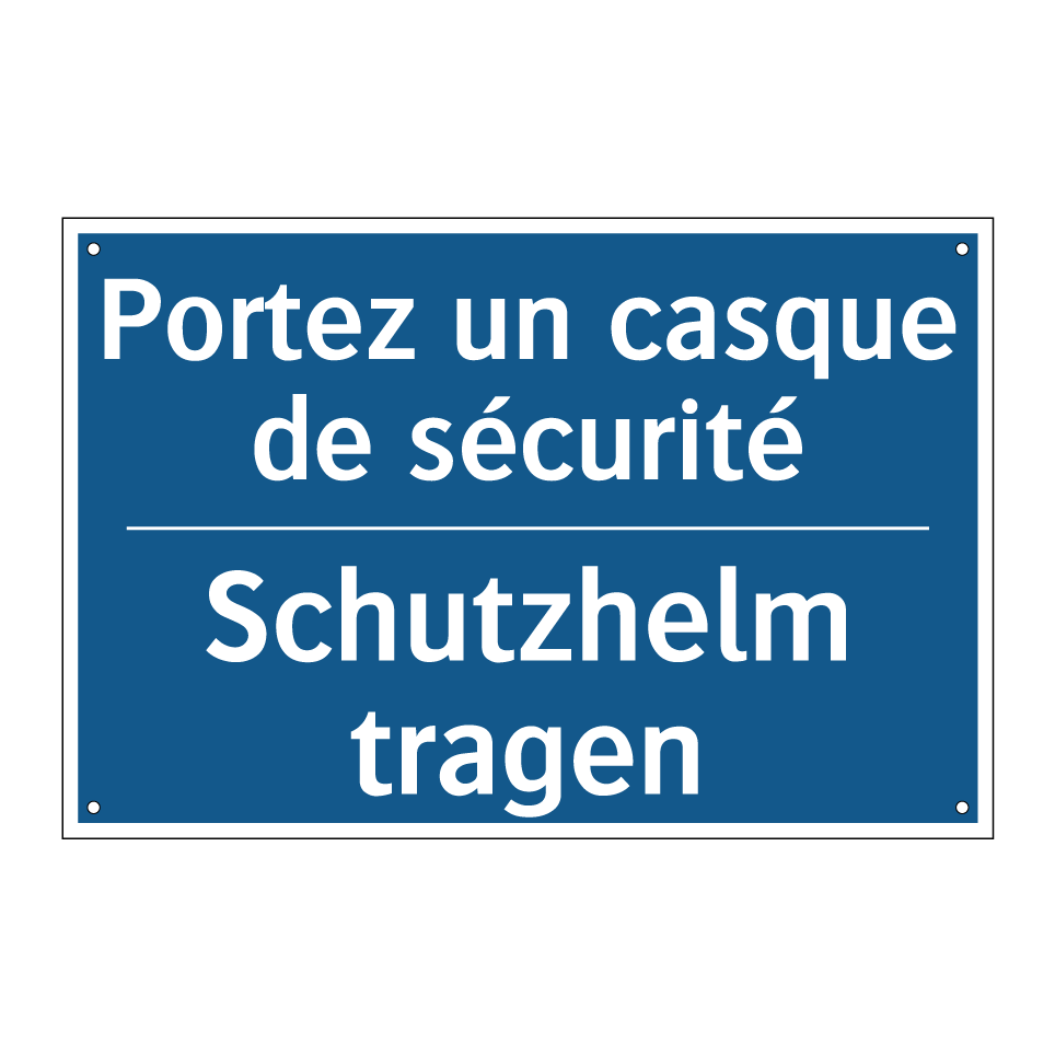 Schutzhelm tragen - Portez un casque de sécurité